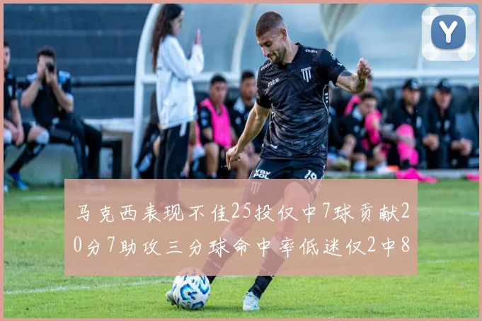 马克西表现不佳25投仅中7球贡献20分7助攻三分球命中率低迷仅2中8